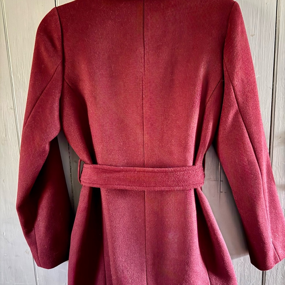 NWT Michael Kors Faux Fur Wool Blend Belted Coat - Size XS - Picture 4 of 5